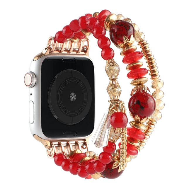 Pearl Strap Watchband For Apple Watch Series, 7 41mm / 6&SE&5&4 40mm / 3&2&1 38mm, 7 45mm / 6&SE&5&4 44mm / 3&2&1 42mm - DealBuddy
