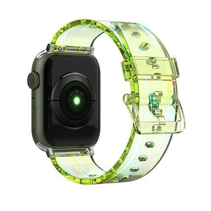 Colorful Transparent Silicone Watchband For Apple Watch Series, 7 45mm / 6 & SE & 5 & 4 44mm / 3 & 2 & 1 42mm, 7 41mm / 6 & SE & 5 & 4 40mm / 3 & 2 & 1 38mm - DealBuddy