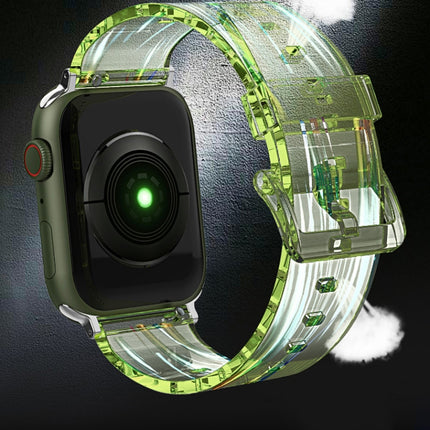 Colorful Transparent Silicone Watchband For Apple Watch Series, 7 45mm / 6 & SE & 5 & 4 44mm / 3 & 2 & 1 42mm, 7 41mm / 6 & SE & 5 & 4 40mm / 3 & 2 & 1 38mm - DealBuddy