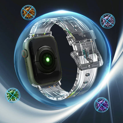 Colorful Transparent Silicone Watchband For Apple Watch Series, 7 45mm / 6 & SE & 5 & 4 44mm / 3 & 2 & 1 42mm, 7 41mm / 6 & SE & 5 & 4 40mm / 3 & 2 & 1 38mm - DealBuddy