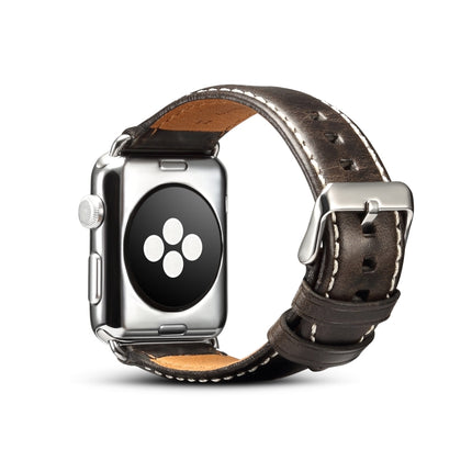 Oil Wax Retro Cowhide Strap Watchband, For Apple Watch Series, For Apple Watch Series 5 - DealBuddy