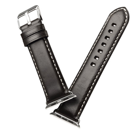 Oil Wax Retro Cowhide Strap Watchband, For Apple Watch Series, For Apple Watch Series 5 - DealBuddy