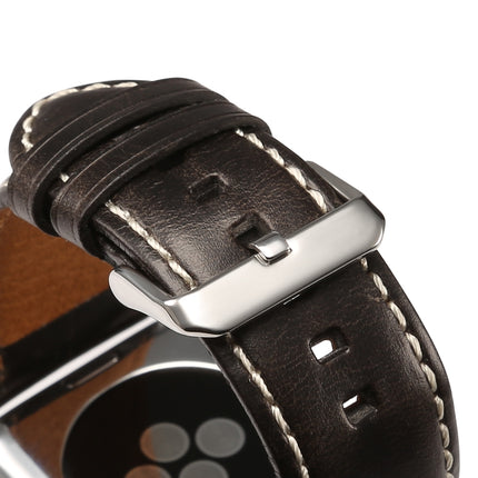 Oil Wax Retro Cowhide Strap Watchband, For Apple Watch Series, For Apple Watch Series 5 - DealBuddy