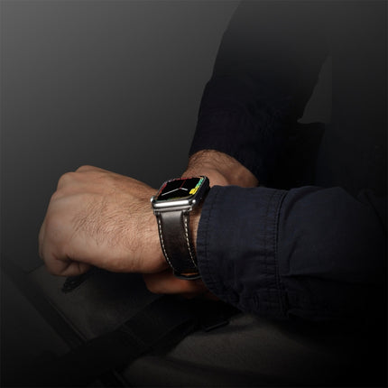 Oil Wax Retro Cowhide Strap Watchband, For Apple Watch Series, For Apple Watch Series 5 - DealBuddy