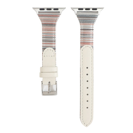 Stitching Stripes Genuine Leather Strap  Watchband, For Apple Watch Series, For Apple Watch Series 5 - DealBuddy