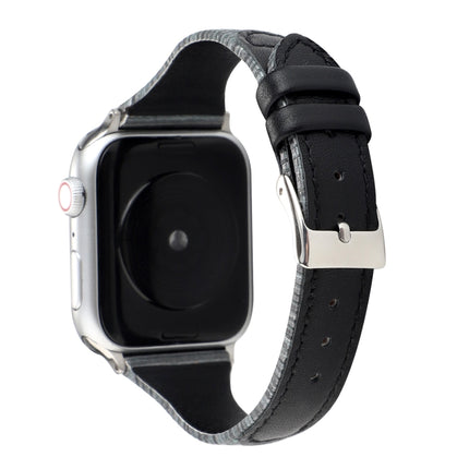 Stitching Stripes Genuine Leather Strap  Watchband, For Apple Watch Series, For Apple Watch Series 5 - DealBuddy