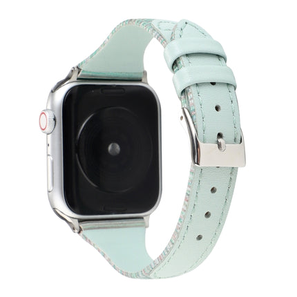 Stitching Stripes Genuine Leather Strap  Watchband, For Apple Watch Series, For Apple Watch Series 5 - DealBuddy