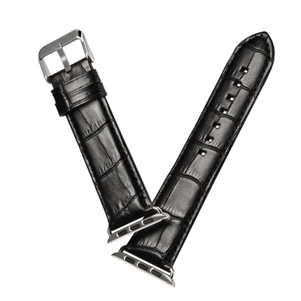 Cowhide Crocodile Texture Strap Watchband - DealBuddy