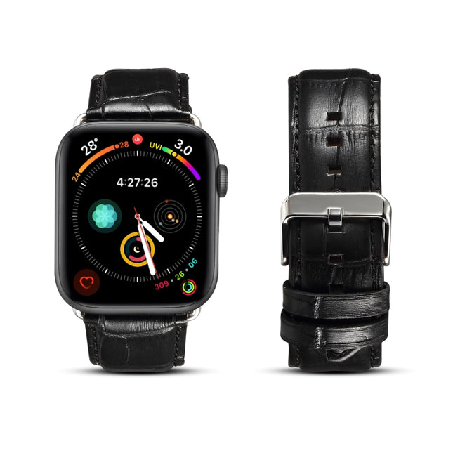 Cowhide Crocodile Texture Strap Watchband, For Apple Watch Series, For Apple Watch Series 5 - DealBuddy