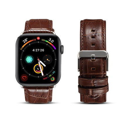 Cowhide Crocodile Texture Strap Watchband, For Apple Watch Series, For Apple Watch Series 5 - DealBuddy
