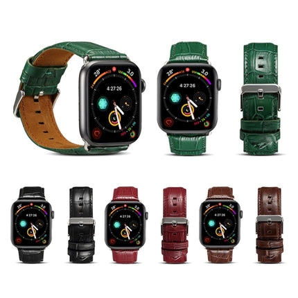 Cowhide Crocodile Texture Strap Watchband, For Apple Watch Series, For Apple Watch Series 5 - DealBuddy