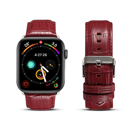 Cowhide Crocodile Texture Strap Watchband, For Apple Watch Series, For Apple Watch Series 5 - DealBuddy