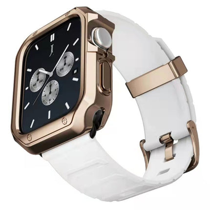 Silicone Watchband + Watch Case Set, For Apple Watch Series 9 / 8 / 7 41mm, For Apple Watch Series 9 / 8 / 7 45mm - DealBuddy