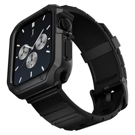 Silicone Watchband + Watch Case Set, For Apple Watch Series 9 / 8 / 7 41mm, For Apple Watch Series 9 / 8 / 7 45mm - DealBuddy