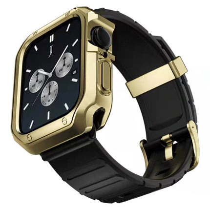 Silicone Watchband + Watch Case Set, For Apple Watch Series 9 / 8 / 7 41mm, For Apple Watch Series 9 / 8 / 7 45mm - DealBuddy