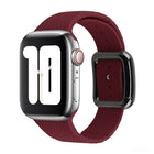 Black Buckle Silicone Watchband For Apple Watch Series, 7 41mm / 6&SE&5&4 40mm / 3&2&1 38mm - DealBuddy