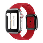 Black Buckle Silicone Watchband For Apple Watch Series, 7 41mm / 6&SE&5&4 40mm / 3&2&1 38mm - DealBuddy