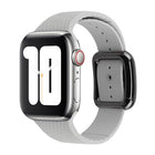 Black Buckle Silicone Watchband For Apple Watch Series, 7 41mm / 6&SE&5&4 40mm / 3&2&1 38mm - DealBuddy