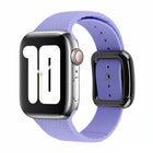 Black Buckle Silicone Watchband For Apple Watch Series, 7 41mm / 6&SE&5&4 40mm / 3&2&1 38mm - DealBuddy