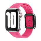 Black Buckle Silicone Watchband For Apple Watch Series, 7 45mm / 6&SE&5&4 44mm / 3&2&1 42mm - DealBuddy