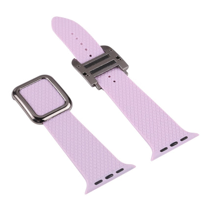 Black Buckle Silicone Watchband For Apple Watch Series, 7 45mm / 6&SE&5&4 44mm / 3&2&1 42mm - DealBuddy