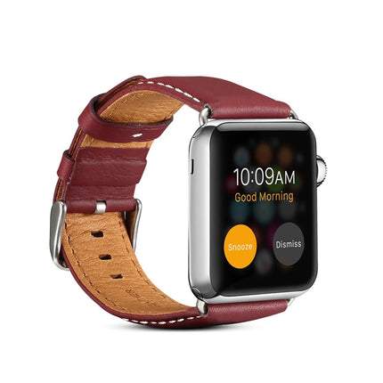 Environmental Protection Genuine Leather Strap Watchband, For Apple Watch Series, For Apple Watch Series 5 - DealBuddy