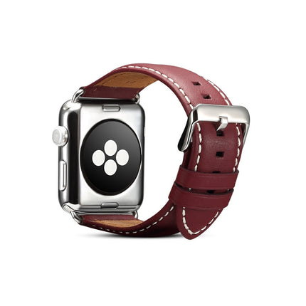 Environmental Protection Genuine Leather Strap Watchband, For Apple Watch Series, For Apple Watch Series 5 - DealBuddy