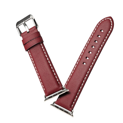 Environmental Protection Genuine Leather Strap Watchband, For Apple Watch Series, For Apple Watch Series 5 - DealBuddy