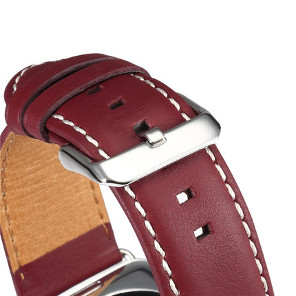 Environmental Protection Genuine Leather Strap Watchband, For Apple Watch Series, For Apple Watch Series 5 - DealBuddy