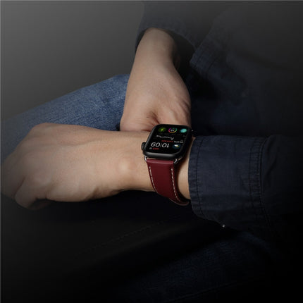 Environmental Protection Genuine Leather Strap Watchband, For Apple Watch Series, For Apple Watch Series 5 - DealBuddy