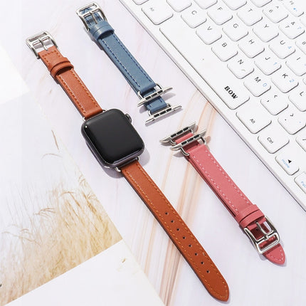 14mm Cowhide Leather Watchband For Apple Watch Series, 7 41mm/6&SE&5&4 40mm/3&2&1 38mm, 7 45mm/6&SE&5&4 44mm/3&2&1 42mm - DealBuddy