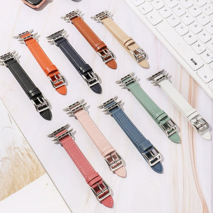 14mm Cowhide Leather Watchband For Apple Watch Series, 7 41mm/6&SE&5&4 40mm/3&2&1 38mm, 7 45mm/6&SE&5&4 44mm/3&2&1 42mm - DealBuddy