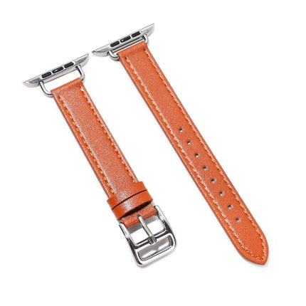 14mm Cowhide Leather Watchband For Apple Watch Series, 7 41mm/6&SE&5&4 40mm/3&2&1 38mm, 7 45mm/6&SE&5&4 44mm/3&2&1 42mm - DealBuddy