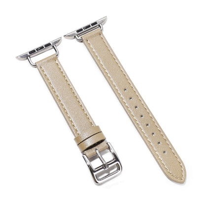 14mm Cowhide Leather Watchband For Apple Watch Series, 7 41mm/6&SE&5&4 40mm/3&2&1 38mm, 7 45mm/6&SE&5&4 44mm/3&2&1 42mm - DealBuddy