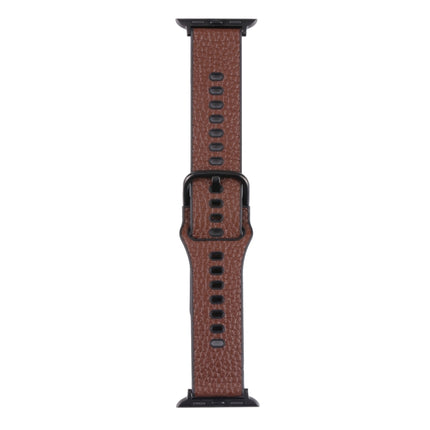 Litchi TPU Watchband For Apple Watch Series, 7 41mm / 6&SE&5&4 40mm / 3&2&1 38mm, 7 45mm / 6&SE&5&4 44mm / 3&2&1 42mm - DealBuddy
