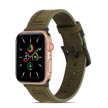 Sewing Matte Leather Watchband for Apple Watch Series, 7 41mm / 6&SE&5&4 40mm / 3&2&1 38mm, 7 45mm / 6&SE&5&4 44mm / 3&2&1 42mm - DealBuddy