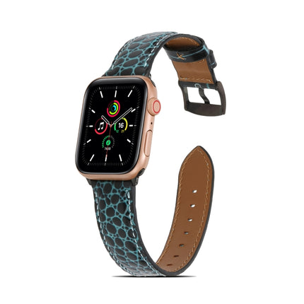 Crocodile Texture Leather Watchband for Apple Watch Series, 7 41mm / 6&SE&5&4 40mm / 3&2&1 38mm, 7 45mm / 6&SE&5&4 44mm / 3&2&1 42mm - DealBuddy