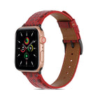 Crocodile Texture Leather Watchband for Apple Watch Series, 7 41mm / 6&SE&5&4 40mm / 3&2&1 38mm, 7 45mm / 6&SE&5&4 44mm / 3&2&1 42mm - DealBuddy