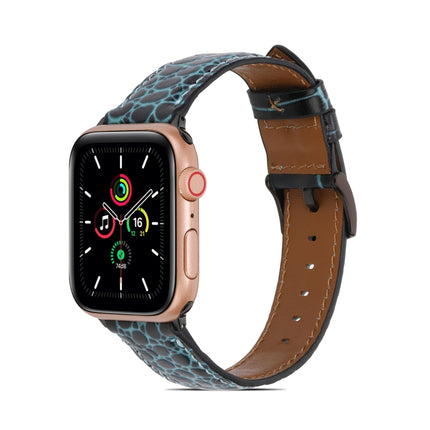 Crocodile Texture Leather Watchband for Apple Watch Series, 7 41mm / 6&SE&5&4 40mm / 3&2&1 38mm, 7 45mm / 6&SE&5&4 44mm / 3&2&1 42mm - DealBuddy