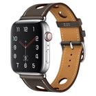 PU Silver Buckle Watchband For Apple Watch Series, 7 41mm / 6&SE&5&4 40mm / 3&2&1 38mm, 7 45mm / 6&SE&5&4 44mm / 3&2&1 42mm - DealBuddy