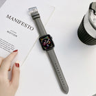 Genuine Leather Watchband For Apple Watch Series, 7 41mm / 6&SE&5&4 40mm / 3&2&1 38mm, 7 45mm / 6&SE&5&4 44mm / 3&2&1 42mm