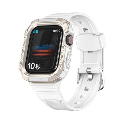 Two-color Armor Integrated Watchband For Apple Watch Series, 7 41mm / 6&SE&5&4 40mm, 7 45mm / 6&SE&5&4 44mm - DealBuddy