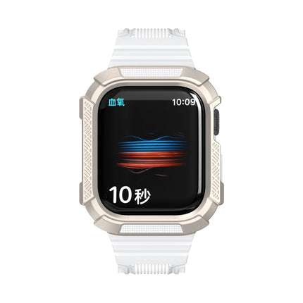 Two-color Armor Integrated Watchband For Apple Watch Series, 7 41mm / 6&SE&5&4 40mm, 7 45mm / 6&SE&5&4 44mm - DealBuddy
