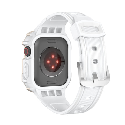 Two-color Armor Integrated Watchband For Apple Watch Series, 7 41mm / 6&SE&5&4 40mm, 7 45mm / 6&SE&5&4 44mm - DealBuddy