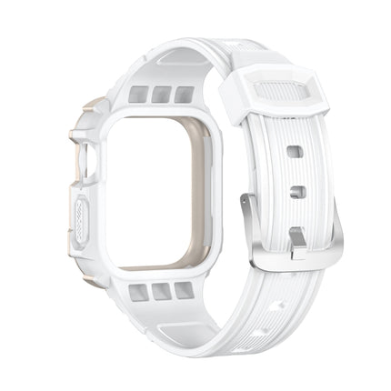 Two-color Armor Integrated Watchband For Apple Watch Series, 7 41mm / 6&SE&5&4 40mm, 7 45mm / 6&SE&5&4 44mm - DealBuddy