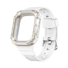 Two-color Armor Integrated Watchband For Apple Watch Series, 7 41mm / 6&SE&5&4 40mm, 7 45mm / 6&SE&5&4 44mm - DealBuddy