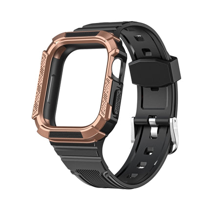 Two-color Armor Integrated Watchband For Apple Watch Series, 7 41mm / 6&SE&5&4 40mm, 7 45mm / 6&SE&5&4 44mm - DealBuddy