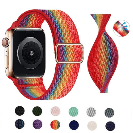 W Texture Nylon Strap For Apple Watch Series, 7 41mm / 6&SE&5&4 40mm / 3&2&1 38mm, 7 45mm / 6&SE&5&4 44mm / 3&2&1 42mm - DealBuddy