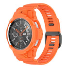 Carbon Fiber Sport Silicone Integrated Watchband, For Samsung Galaxy Watch4 Classic 42mm - DealBuddy