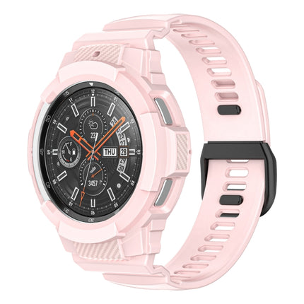 Carbon Fiber Sport Silicone Integrated Watchband, For Samsung Galaxy Watch4 Classic 42mm - DealBuddy